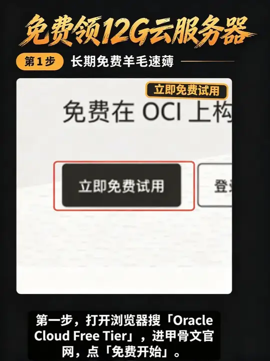 免费领 2核12G 云服务器！甲骨文白嫖手把手教程 甲骨文云服务器免费白嫖手把手